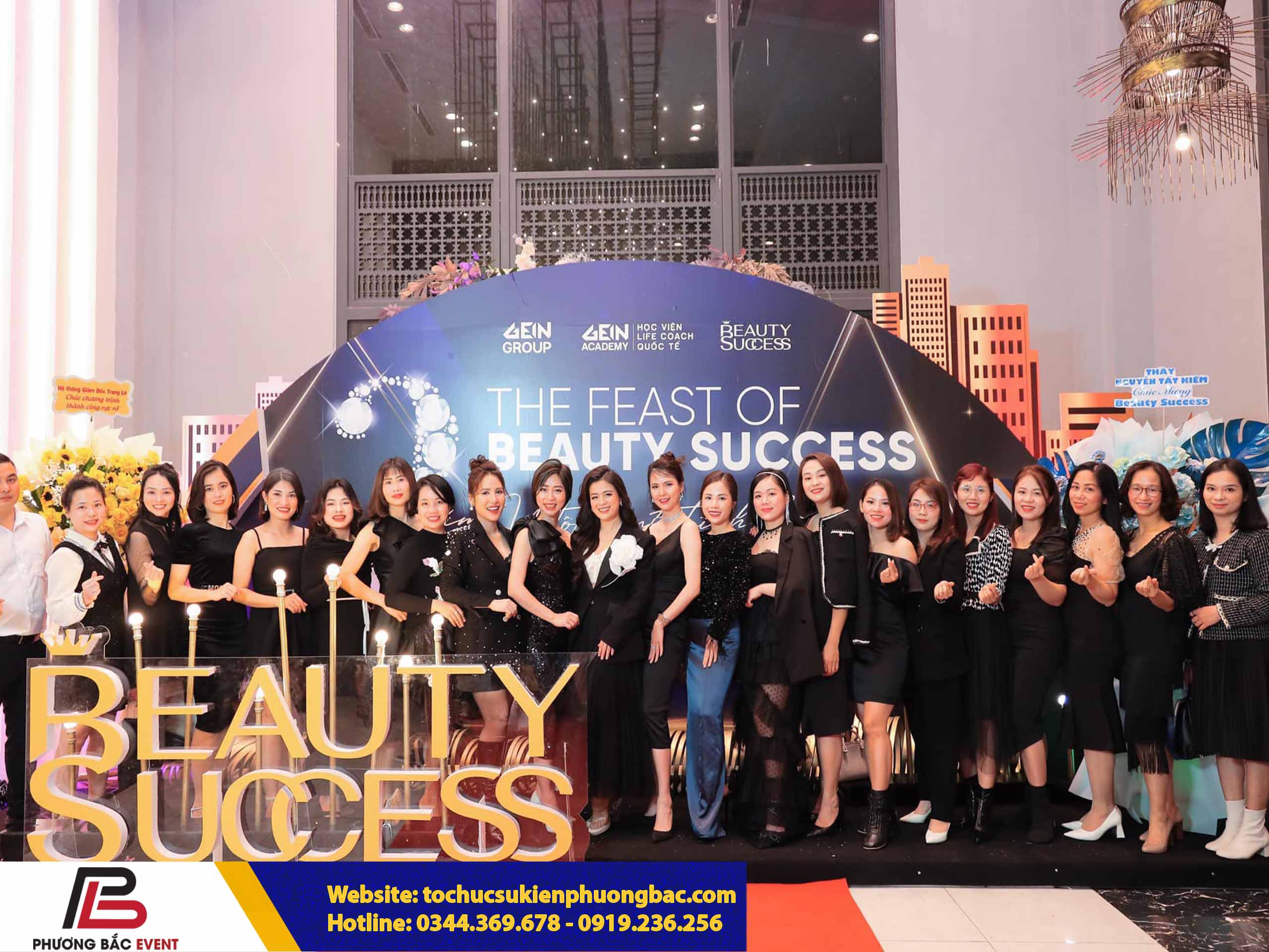 backdrop chụp hình sự kiện Beauty success